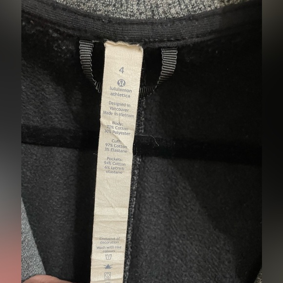 Lululemon Back To It Wrap Heathered Speckled Charcoal Black Jacket Size 4 - Picture 10 of 13